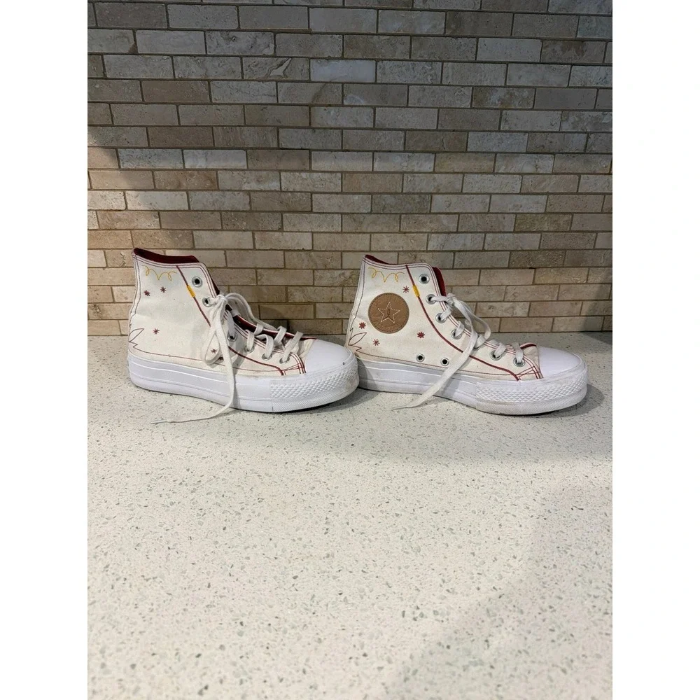 Converse Lift Platform Western Stitch‎ Shoes Womens Size 8 - Picture 3 of 4